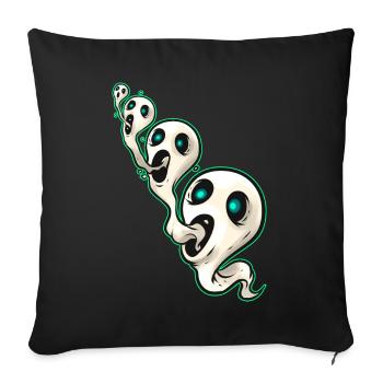 Crache sans fin des fantômes spirituels d’autres - Housse de coussin décorative 45 x 45 cm - noir - Devant