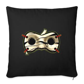 Mummy Mask Costume for Halloween - Sofakissenbezug 45 x 45 cm - Schwarz - Vorne
