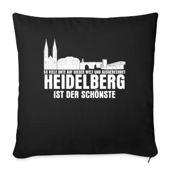 Heidelberger Witz Heidelberg - Sofakissenbezug 45 x 45 cm - Schwarz - Vorne