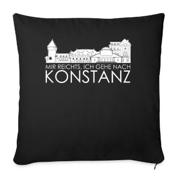 Bodensee Konstanz Konstanzer - Sofakissenbezug 45 x 45 cm - Schwarz - Vorne