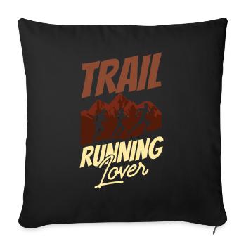 Trail Running Lovers Runner Trail Running Race - Sofa pillowcase 17,3'' x 17,3'' (45 x 45 cm) - black - Front