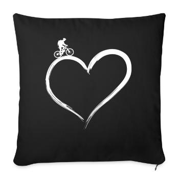 Enduro MTB Mountain Bike Riding - Sofakissenbezug 45 x 45 cm - Schwarz - Vorne