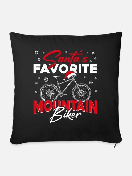 Enduro MTB Mountain Bike Riding - Sofakissenbezug 45 x 45 cm - Schwarz