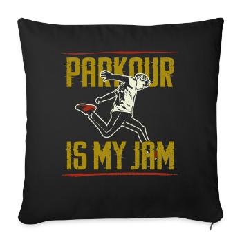 Parkour Free Running Traceur - Sofa pillowcase 17,3'' x 17,3'' (45 x 45 cm) - black - Front