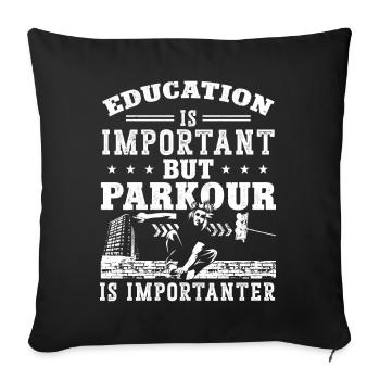 Parkour Free Running Traceur - Sofa pillowcase 17,3'' x 17,3'' (45 x 45 cm) - black - Front