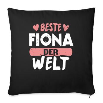 Beste Fiona der Welt - Sofakissenbezug 45 x 45 cm - Schwarz - Vorne