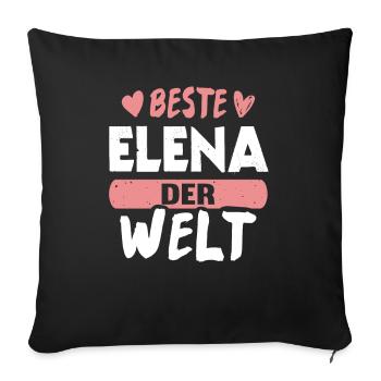 Beste Elena der Welt - Sofakissenbezug 45 x 45 cm - Schwarz - Vorne