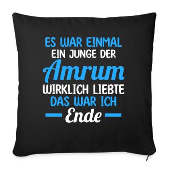 Nordsee Amrum - Sofakissenbezug 45 x 45 cm - Schwarz - Vorne