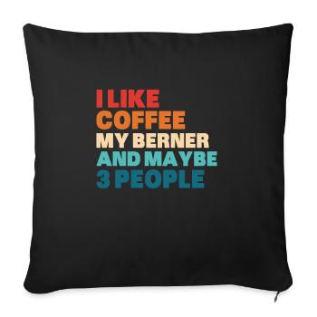 Bouvier bernois - Housse de coussin décorative 45 x 45 cm - noir - Devant