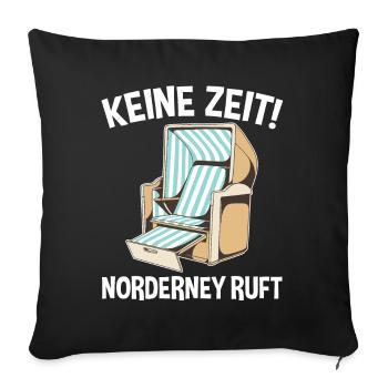 Nordsee Norderney - Sofakissenbezug 45 x 45 cm - Schwarz - Vorne