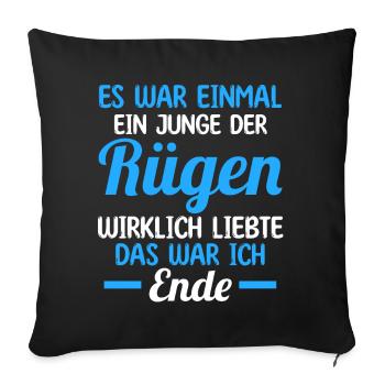 Ostsee Rügen - Sofakissenbezug 45 x 45 cm - Schwarz - Vorne