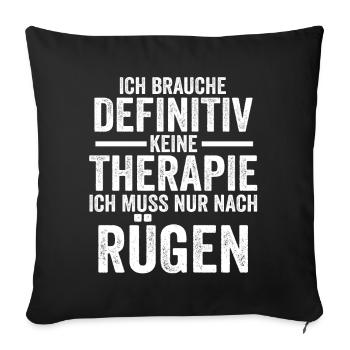 Ostsee Rügen - Sofakissenbezug 45 x 45 cm - Schwarz - Vorne