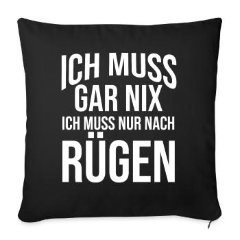 Ostsee Rügen - Sofakissenbezug 45 x 45 cm - Schwarz - Vorne