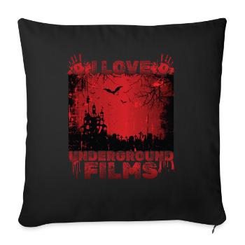 Underground Film, Independent Cinema, Horror - Sofa pillowcase 17,3'' x 17,3'' (45 x 45 cm) - black - Front