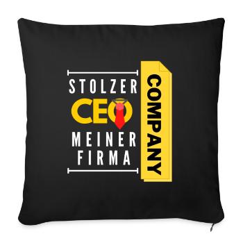 stolzer CEO meiner Firma - Sofakissenbezug 45 x 45 cm - Schwarz - Vorne