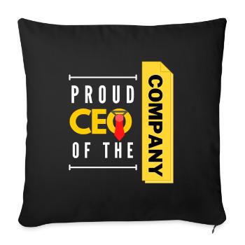 stolzer CEO meines Unternehmens - Sofakissenbezug 45 x 45 cm - Schwarz - Vorne