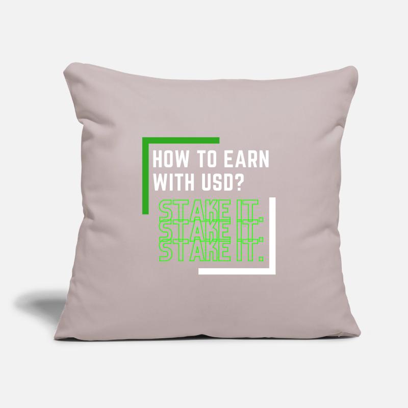 Comment gagner avec USD? Utilisez-le. Housse de coussin décorative 45 x 45 cm