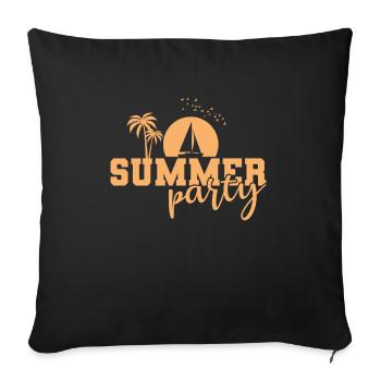 Summer Party Celebrations Dancing Music Friends - Sofa pillowcase 17,3'' x 17,3'' (45 x 45 cm) - black - Front