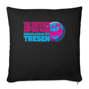 Bowling Bowler plays bowling alley Hobby balls - Sofa pillowcase 17,3'' x 17,3'' (45 x 45 cm) - black - Front