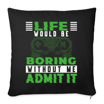 Gamer Gamer Gaming Console Video Games - Sofa pillowcase 17,3'' x 17,3'' (45 x 45 cm) - black - Front