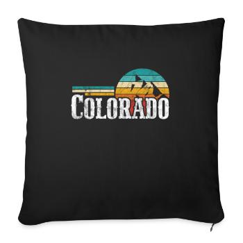 Colorado USA America Gift - Sofa pillowcase 17,3'' x 17,3'' (45 x 45 cm) - black - Front