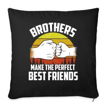 Les frères sont le meilleur ami parfait - Housse de coussin décorative 45 x 45 cm - noir - Devant