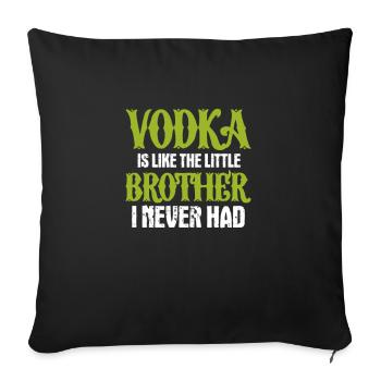 Big Brother Sibling Sister Gift - Sofa pillowcase 17,3'' x 17,3'' (45 x 45 cm) - black - Front