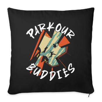 Parkour Free Running Traceur - Sofa pillowcase 17,3'' x 17,3'' (45 x 45 cm) - black - Front