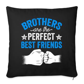 Les frères sont le meilleur ami parfait - Housse de coussin décorative 45 x 45 cm - noir - Devant