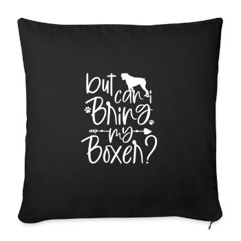 Boxer Chien Chien Allemand Boxer Cadeau - Housse de coussin décorative 45 x 45 cm - noir - Devant