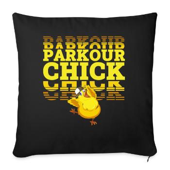 Parkour Free Running Traceur - Sofa pillowcase 17,3'' x 17,3'' (45 x 45 cm) - black - Front