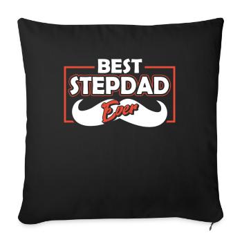 Bester Stiefvater Aller Zeiten Stiefpapa Stepdad - Sofakissenbezug 45 x 45 cm - Schwarz - Vorne
