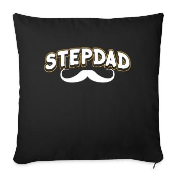 Stiefvater Stepdad Stiefpapa Vatertag - Sofakissenbezug 45 x 45 cm - Schwarz - Vorne