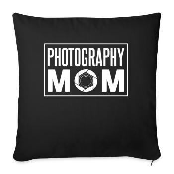 Photographer Mama Photography Mother Camera - Sofa pillowcase 17,3'' x 17,3'' (45 x 45 cm) - black - Front