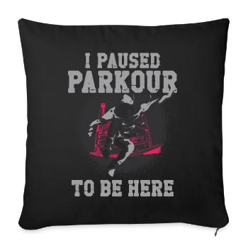 Parkour Free Running Traceur - Sofa pillowcase 17,3'' x 17,3'' (45 x 45 cm) - black - Front