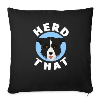 Border Collie - Sofa pillowcase 17,3'' x 17,3'' (45 x 45 cm) - black - Front
