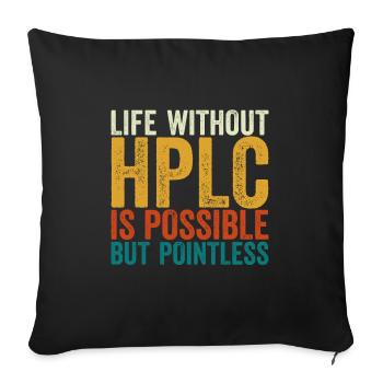 Chromatographie liquide haute performance HPLC Retro - Housse de coussin décorative 45 x 45 cm - noir - Devant