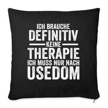 Ostsee Usedom - Sofakissenbezug 45 x 45 cm - Schwarz - Vorne