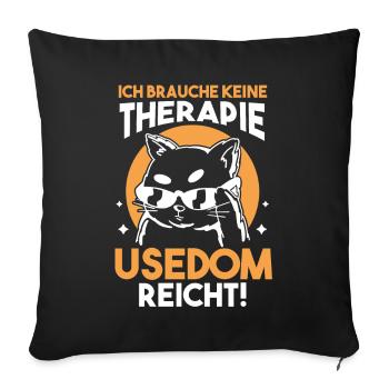 Ostsee Usedom - Sofakissenbezug 45 x 45 cm - Schwarz - Vorne