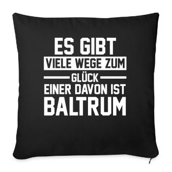 Nordsee Baltrum - Sofakissenbezug 45 x 45 cm - Schwarz - Vorne
