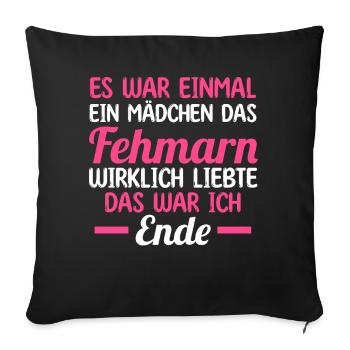 Ostsee Fehmarn - Sofakissenbezug 45 x 45 cm - Schwarz - Vorne