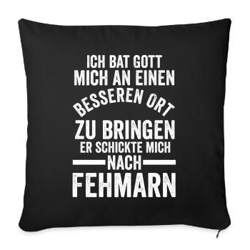 Ostsee Fehmarn - Sofakissenbezug 45 x 45 cm - Schwarz - Vorne