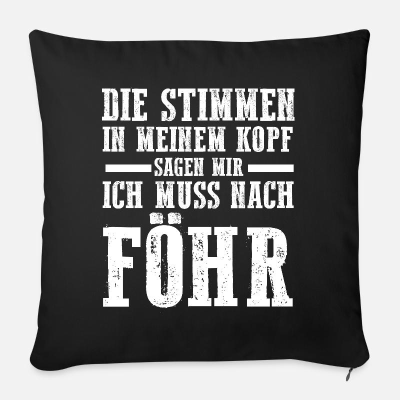Nordsee Föhr - Sofakissenbezug 45 x 45 cm - Schwarz