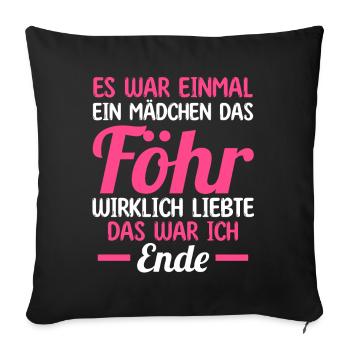 Nordsee Föhr - Sofakissenbezug 45 x 45 cm - Schwarz - Vorne