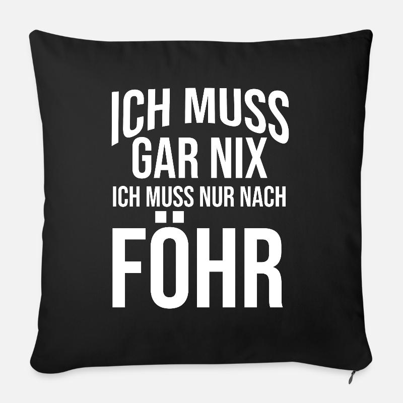 Nordsee Föhr - Sofakissenbezug 45 x 45 cm - Schwarz