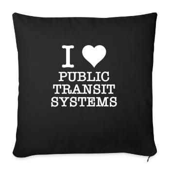 Anti Cars Infrastructure durable & transports - Housse de coussin décorative 45 x 45 cm - noir - Devant
