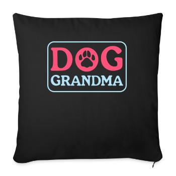 Chiens Grand-mère Propriétaire de chien Propriétaire de chien Cadeau - Housse de coussin décorative 45 x 45 cm - noir - Devant