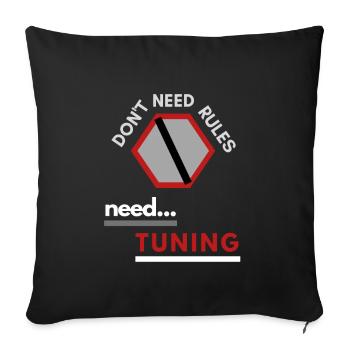 no rules need to be adjusted - Sofa pillowcase 17,3'' x 17,3'' (45 x 45 cm) - black - Front