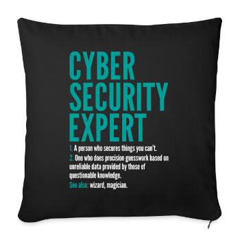 Cyber Security Expert Definition Coding Hacker - Sofakissenbezug 45 x 45 cm - Schwarz - Vorne