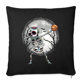 Dabbing Sugar Skull Skeleton Basketball - Housse de coussin décorative 45 x 45 cm - noir - Devant
